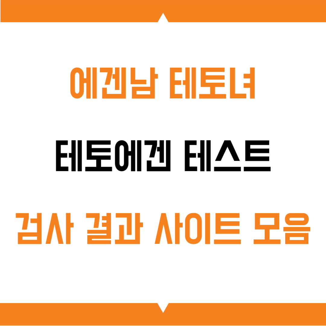 에겐남 테토녀 검사 사이트 모음
