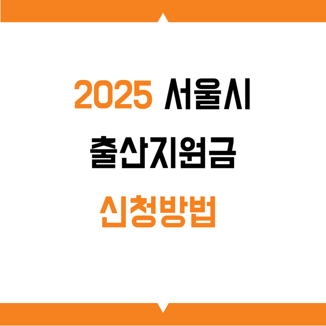 2025 서울시 출산지원금 신청방법